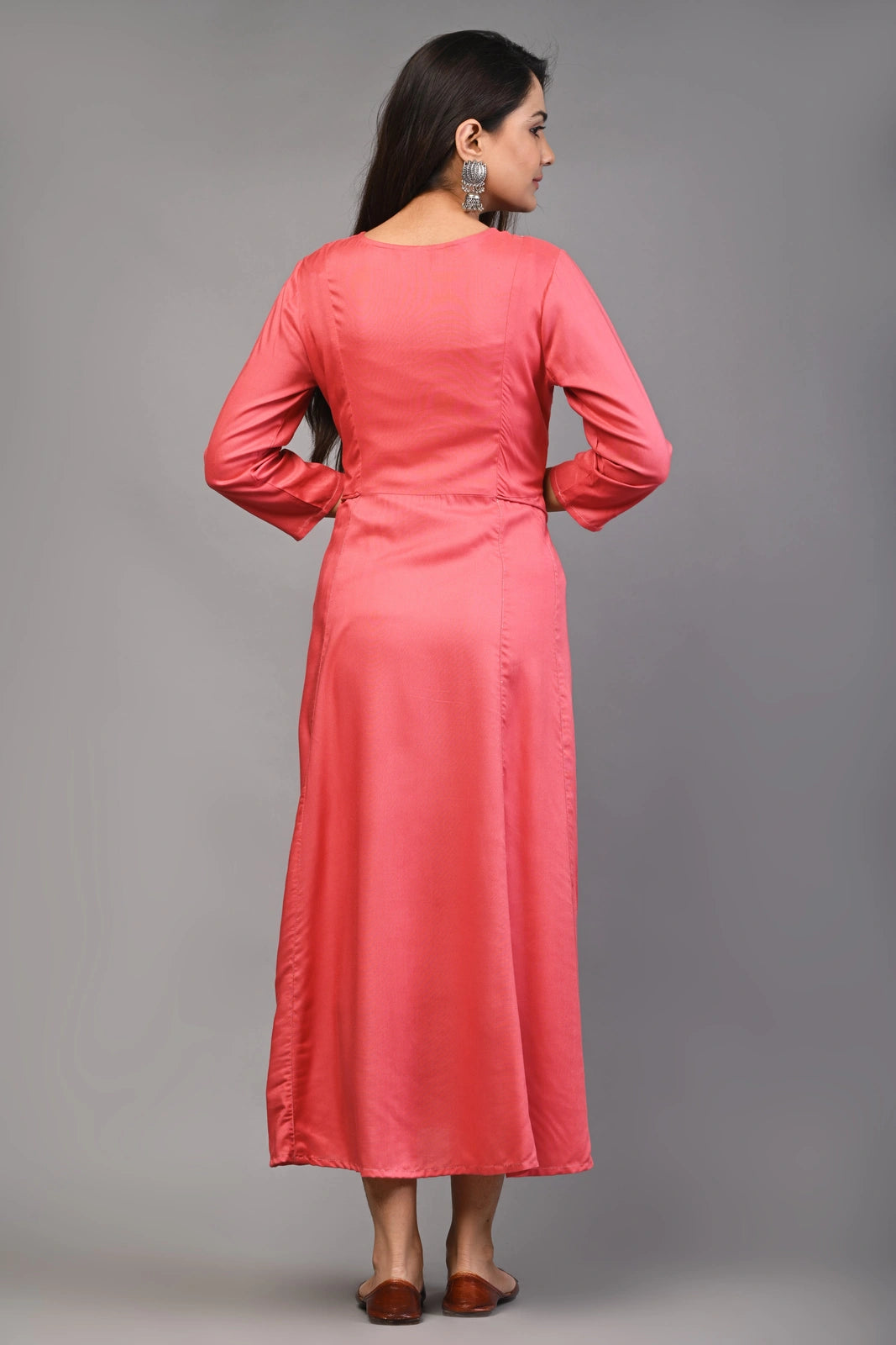 PUKHYA ZARI EMBRIODERY ANARKALI KURTA RAYON